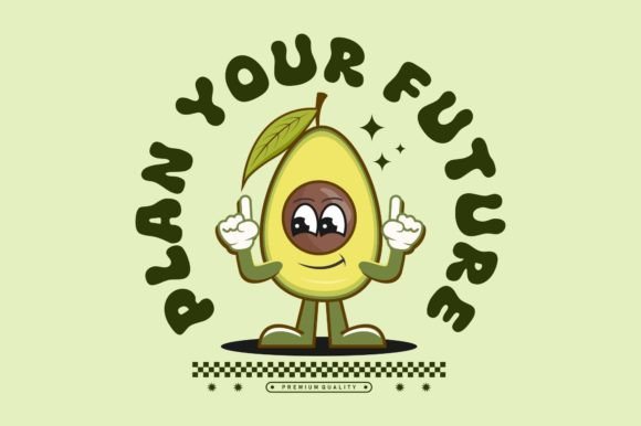 Avocado Cute Cartoon: A Playful T-Shirt Design for Every Creator