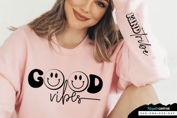 Good Vibes Sleeve SVG: A Positivity Design for Every Creation