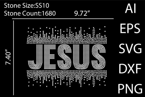 Jesus Rhinestone Templates Design: Instant Sparkle for Projects