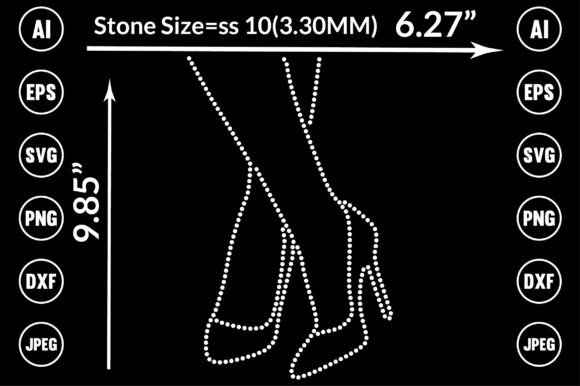 Sparkle and Style: Using Heel Rhinestone Templates in Your Designs