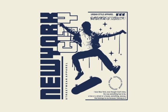 Urban Skateboard T-Shirt Design: Streetwear Ready
